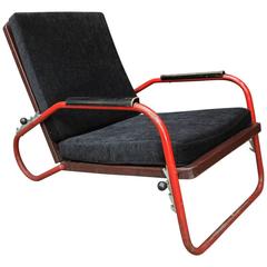 Design Adjustable Iron Lounge Chairs, circa 1940