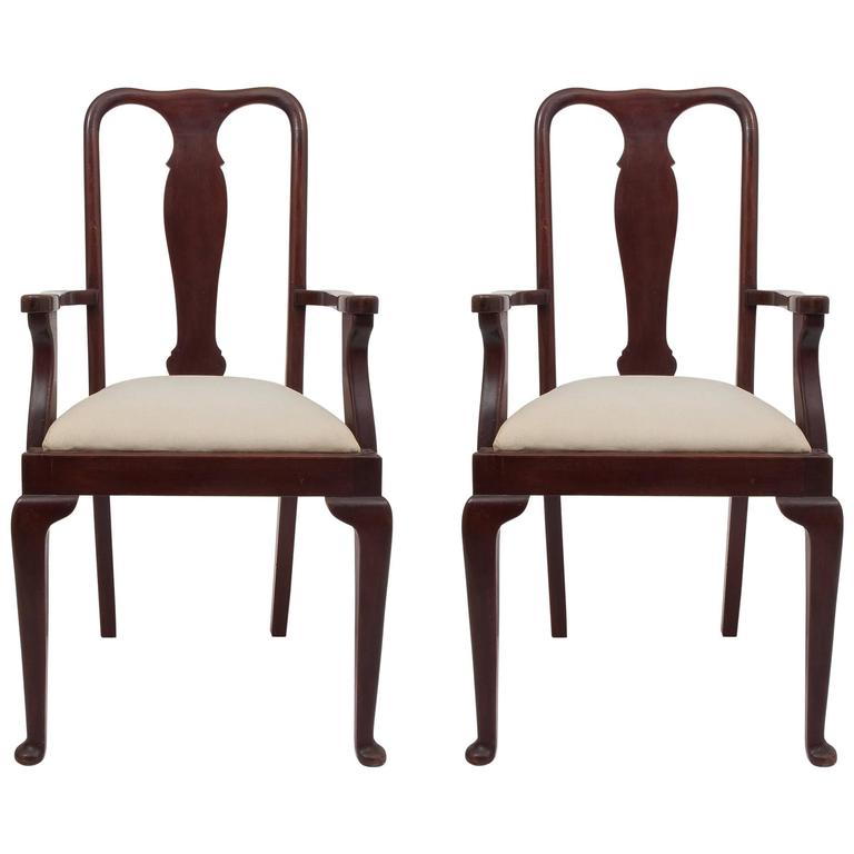 Pair Of Old English Dining High Chairs For At 1stdibs Pair Of Old English Dining High Chairs For