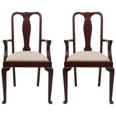 Old English Dining High Chairs. Complete With Other Six Chairs