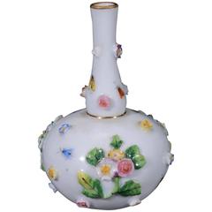 Meissen Miniature Flower-Encrusted Double-Gourd Vase, Late 19th Century