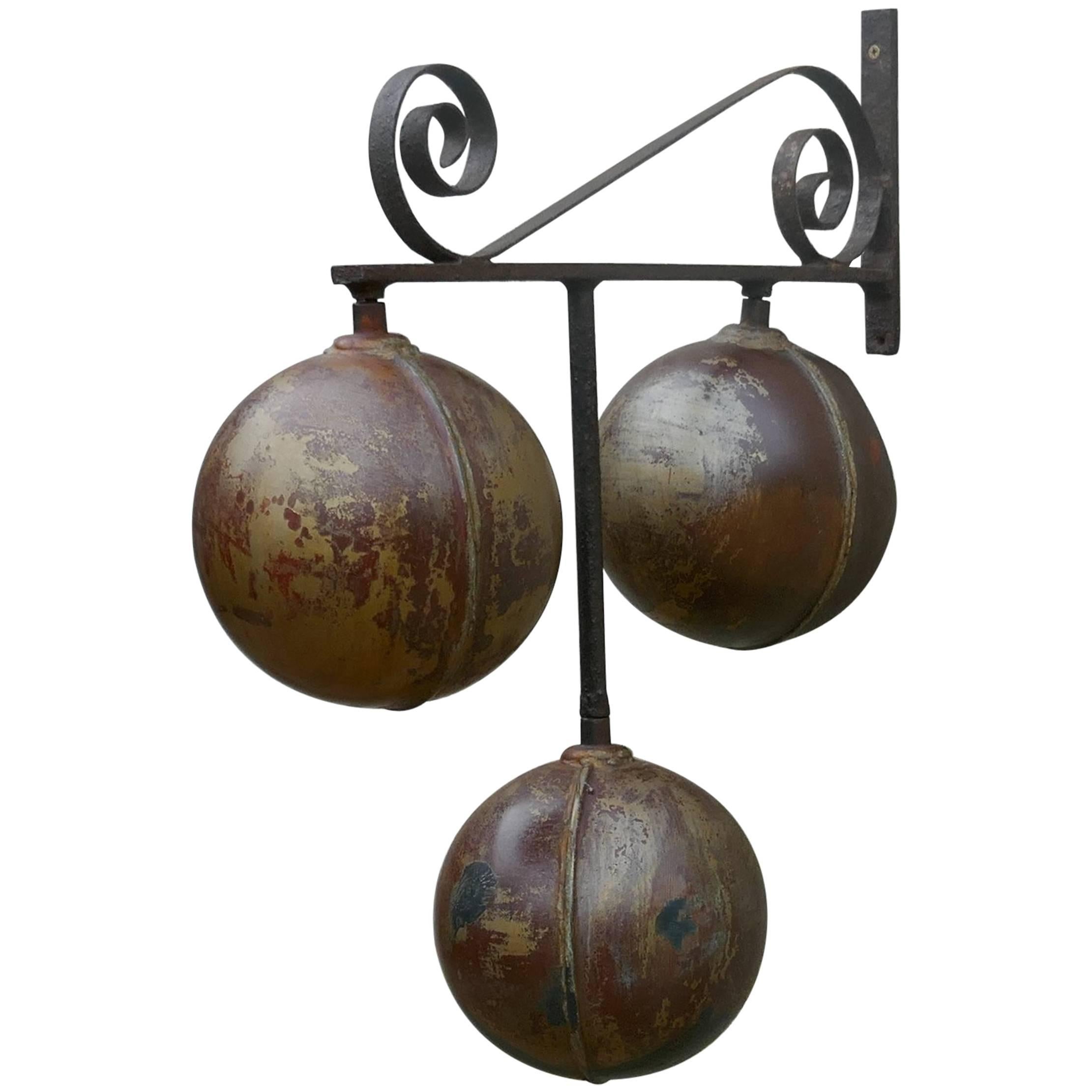 Old Pawn Broker’S Three Balls Trade Sign