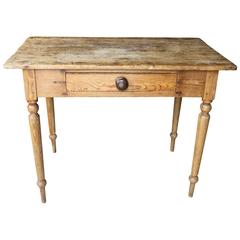 Antique Scrubbed Top Country Table Desk