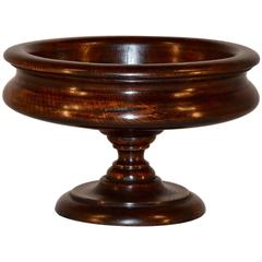 Antique English Turned Pedestal Bowl, circa 1900