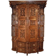 Antique Late 19th Century English Cloak Cupboard