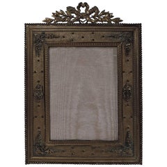 Antique French Rococo Revival Gilt Bronze Picture Frame