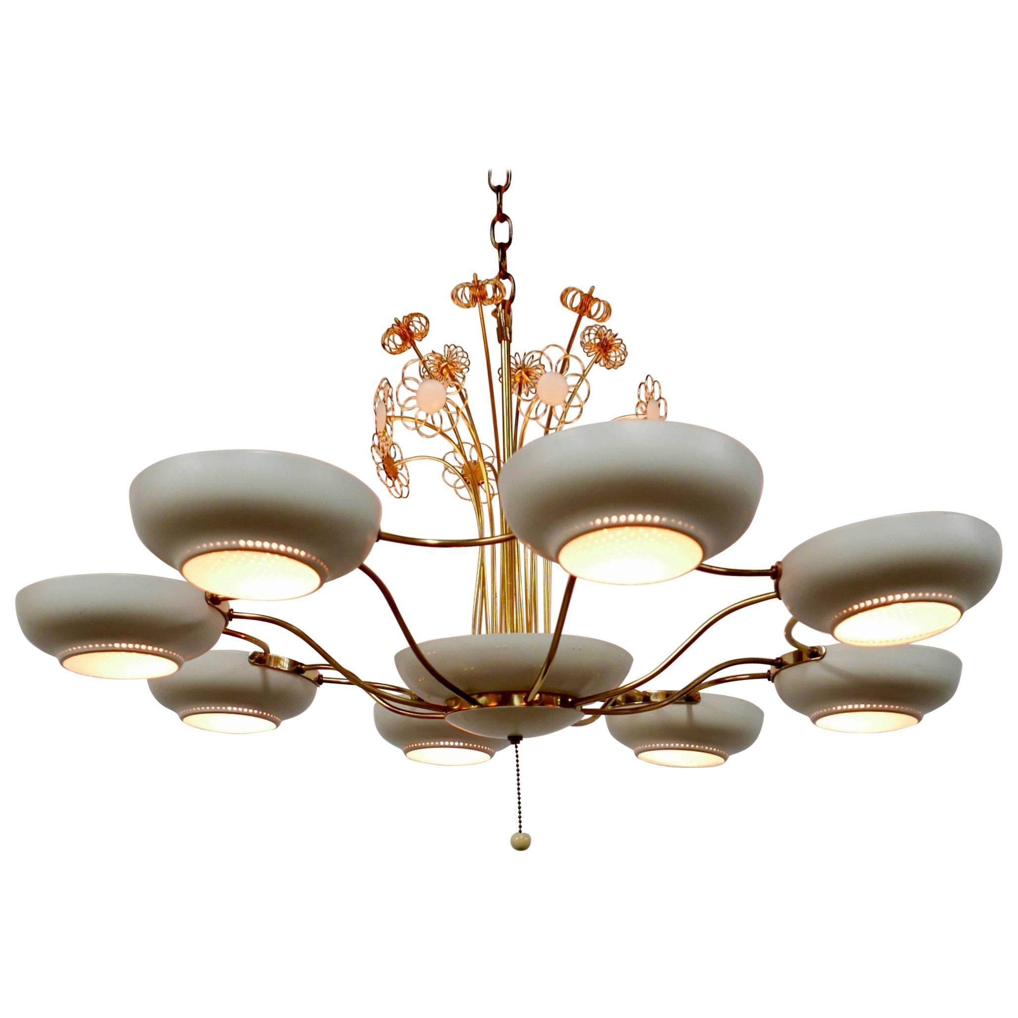 Lightolier Chandelier in the Manor of Paavo Tynell For Sale