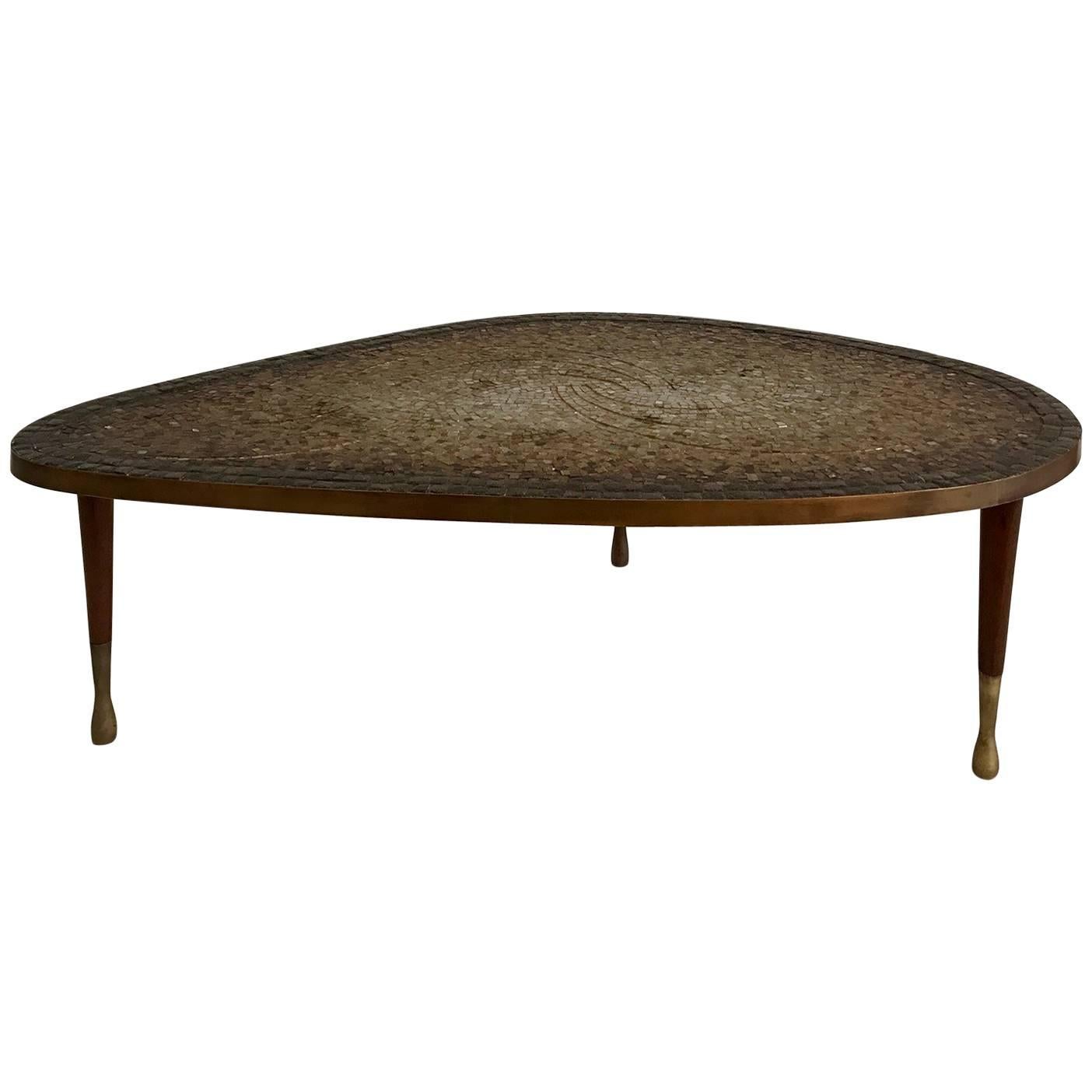 Mosaic Coffee Table by Genaro Alvarez, circa 1950 For Sale