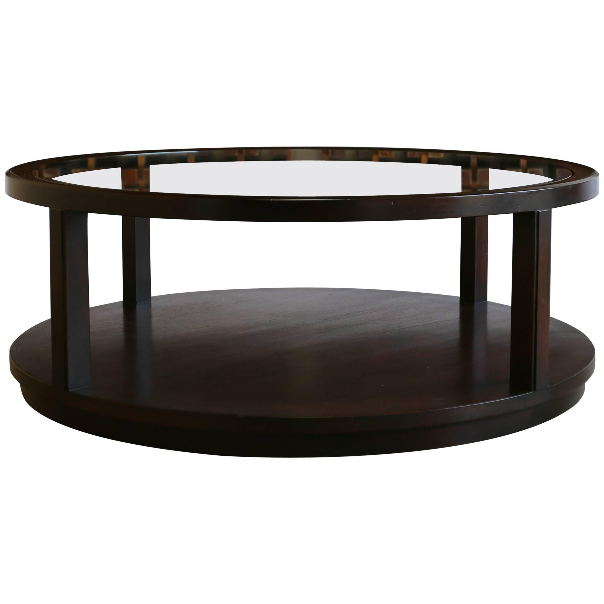 Mahogany and Glass Coffee Table by Edward Wormley 