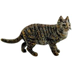 Vienna Bronze, Standing Cat, High Quality Bronze Figure, Probably Franz Bergmann