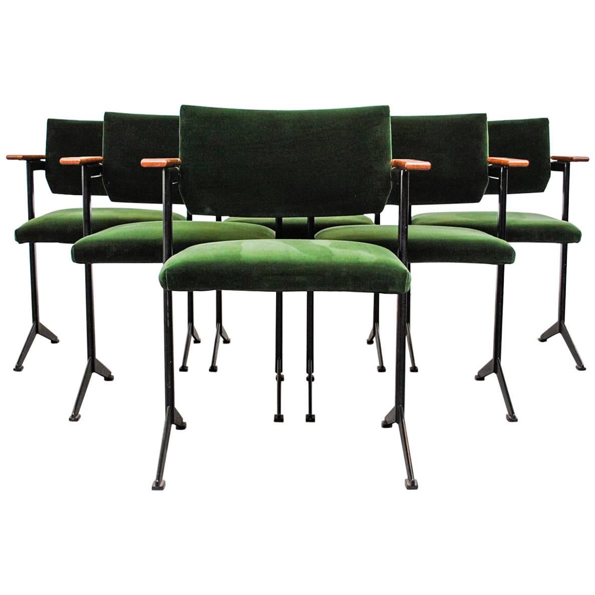 Set of Six Friso Kramer Style Dining Chairs for Auping
