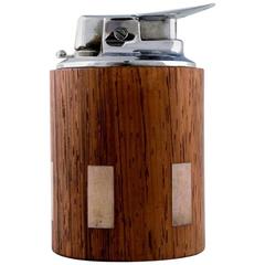 Hans Hansen: Table Lighter in Rosewood with Inlaid Silver