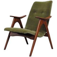 Mid-Century Modern High Back Slipper Chair 10