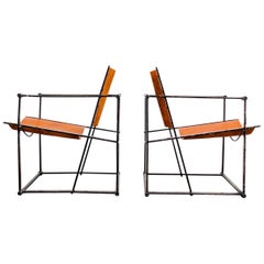 Pair of Cube Lounge Chairs by Radboud Van Beekum for Pastoe