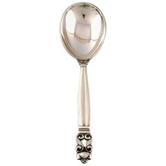 Used Georg Jensen "Acorn" Serving Spoon or Salad Spoon