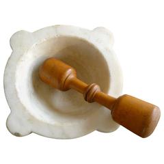 White Marble Mortar and Pestle (19th century) 1