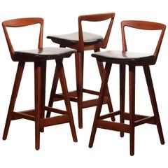 1960s Set of Three Barstools by Henry Rosengren Hansen