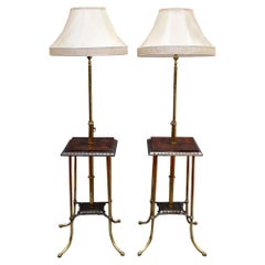 Antique Pair of Standing Adjustable Lamps, circa Early 20th Century