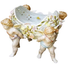 19th Century Viennese Porcelain Figural Cherub Jardinière or Centrepiece Bowl
