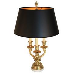 French 19th Century Bronze Candelabra Table Lamp