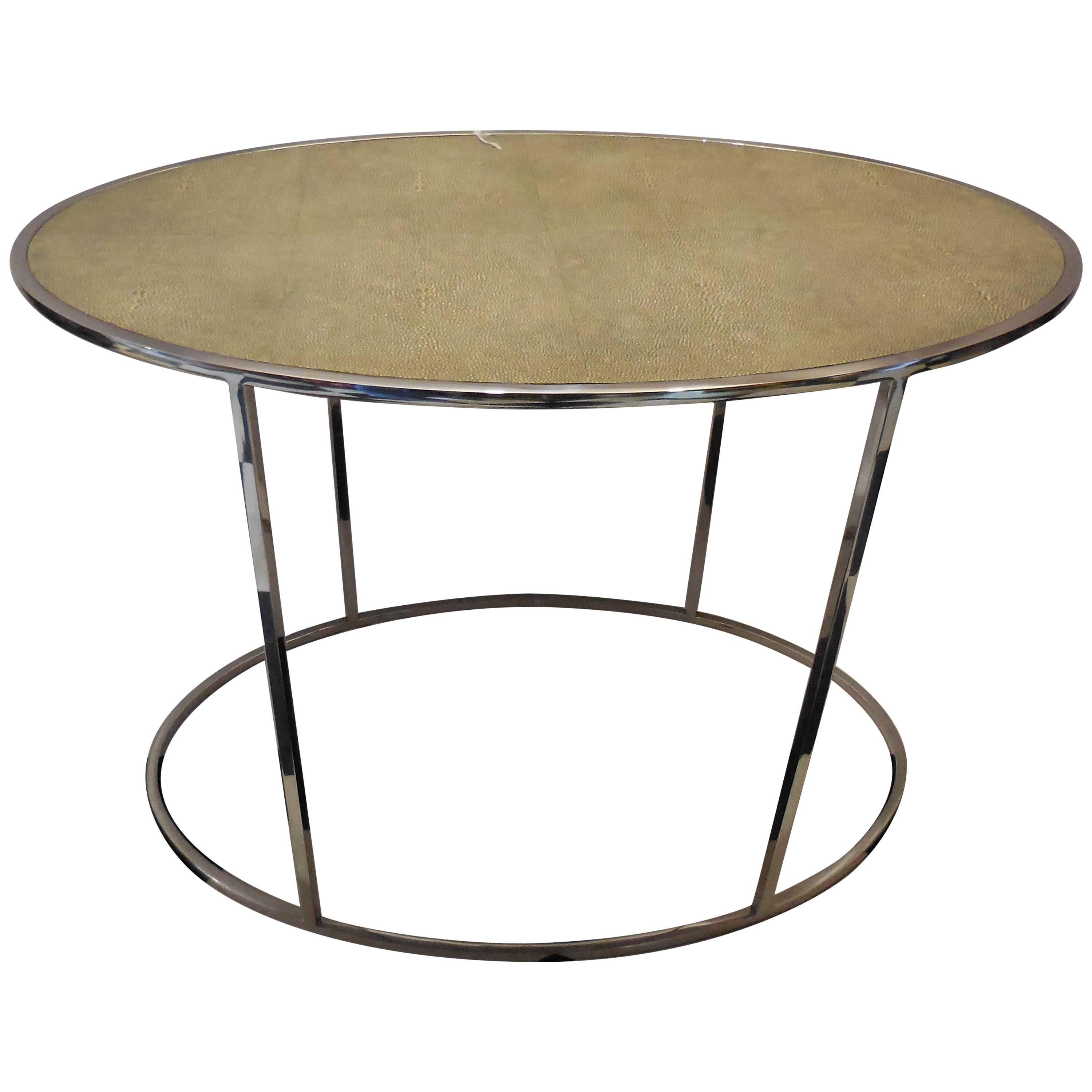 Theodore Alexander Shagreen Top Table For Sale