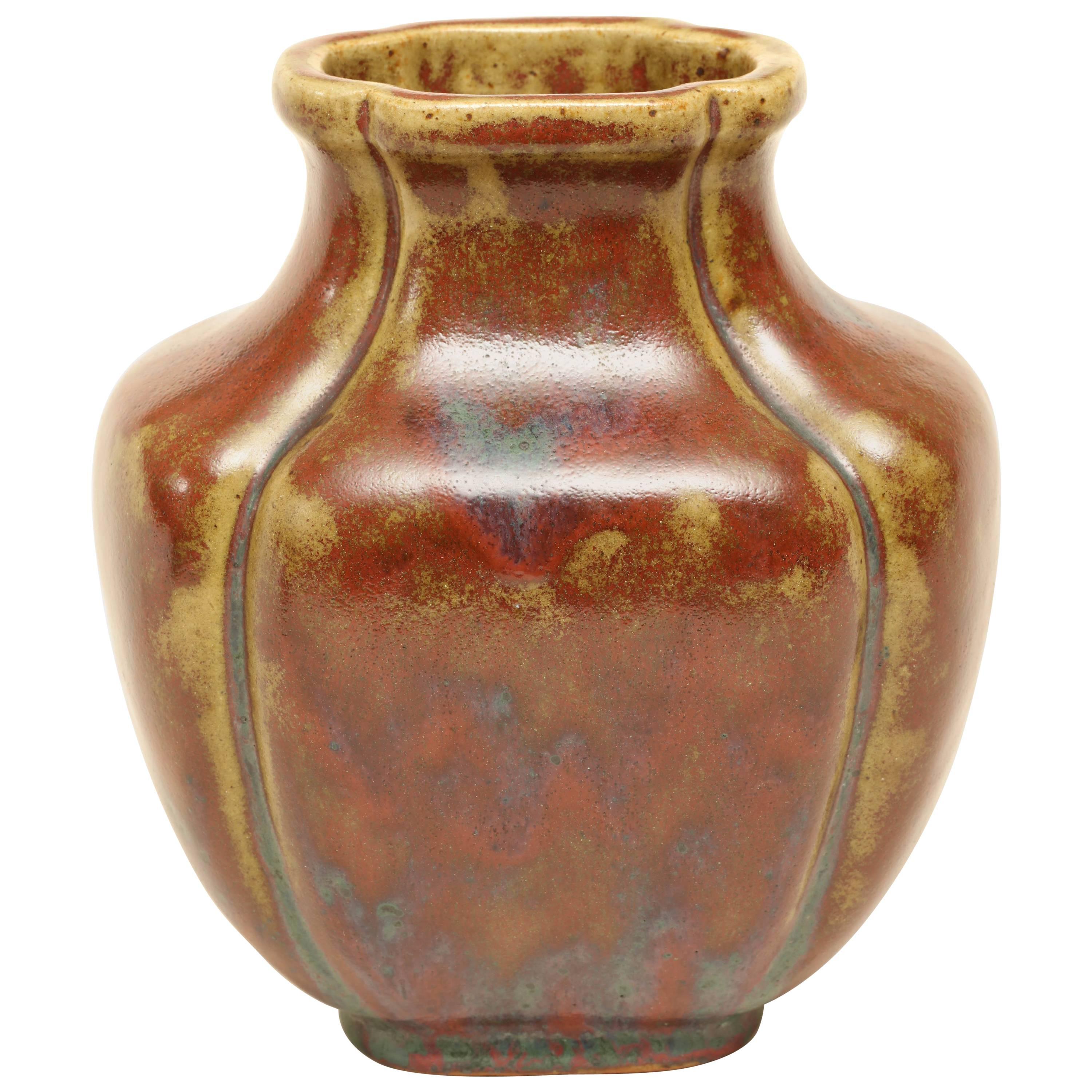 Emile Decoeur French Art Deco Stoneware Vase For Sale