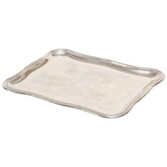 French Art Deco Sterling Silver Small Rectangular Tray