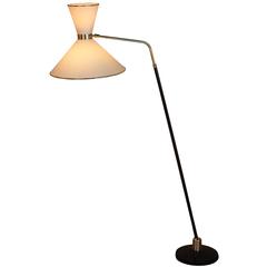 Adjustable Diabolo Mid-Century Floor Lamp by Lunel