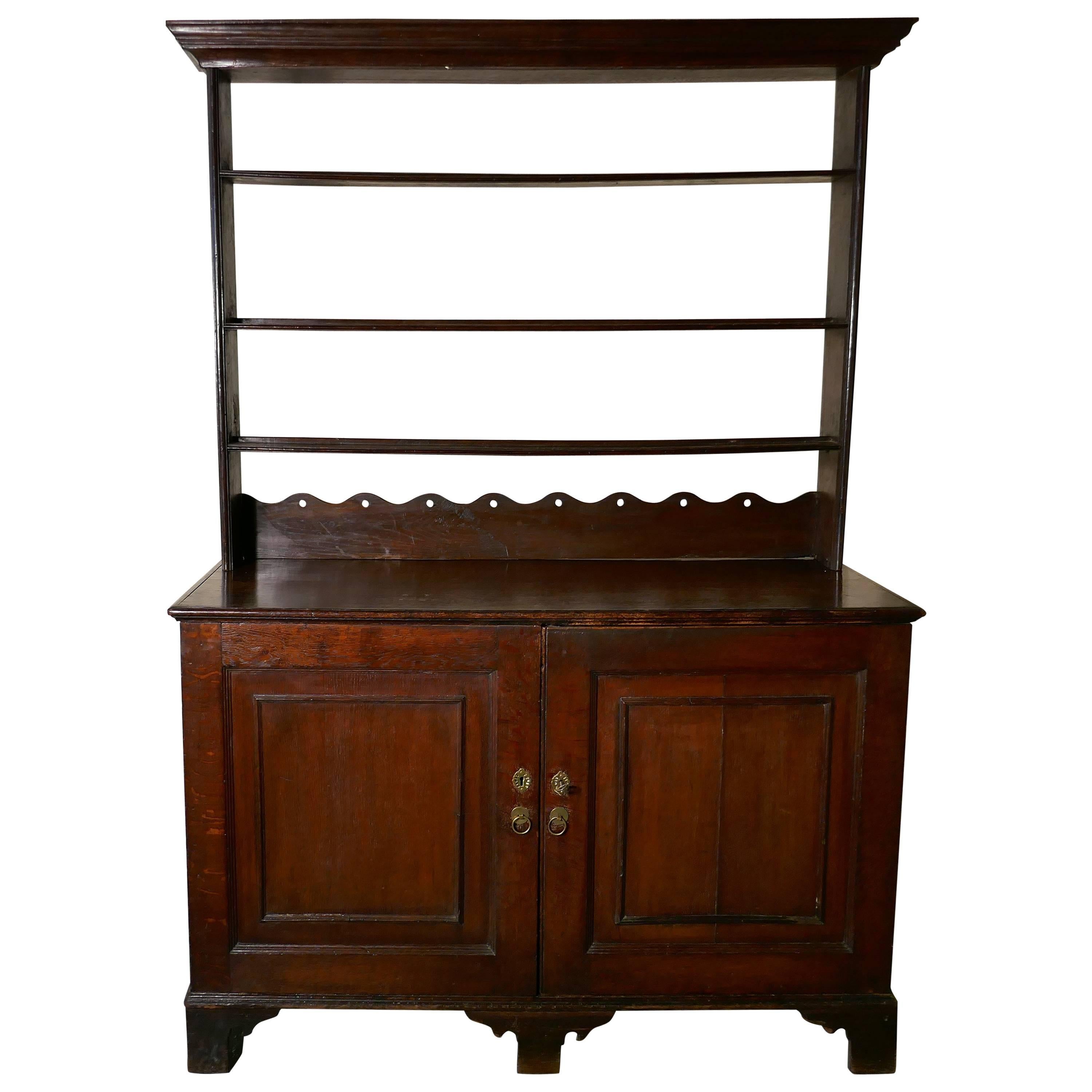Victorian Solid Oak Welsh Dresser For Sale