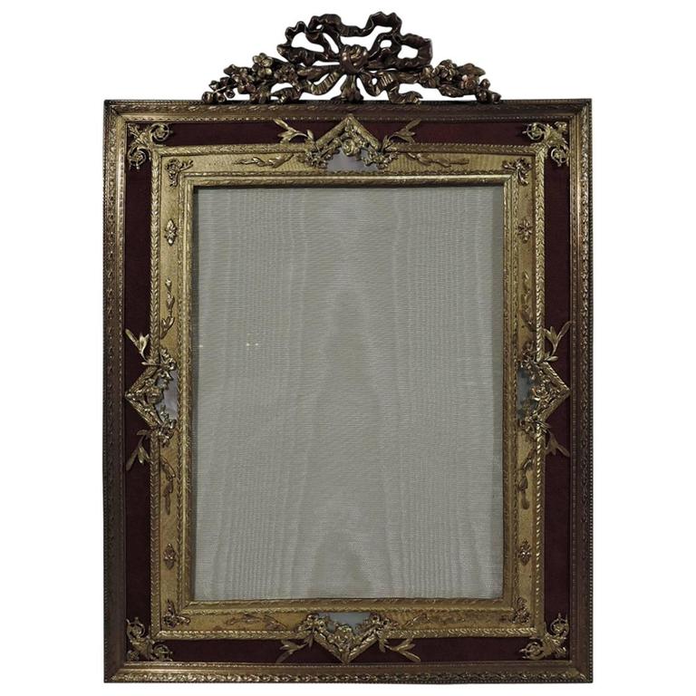 Large Antique Rococo Gilt Bronze and MotherofPearl Picture Frame For Sale at 1stdibs Large Antique Rococo Gilt Bronze and MotherofPearl Picture Frame For Sale at 1stdibs