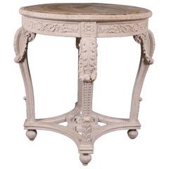 French Carved Lamp Table