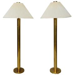 Pair of Koch and Lowy Karl Springer Style Brass Floor Lamps 4