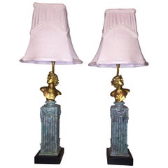 Two Neoclassical Style Lamps Gilt