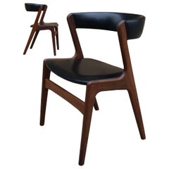 Pair of Danish Modern Sculptural Walnut "Fire" Chairs by Kai Kristiansen