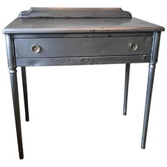 Brushed Steel Sheraton Series Vanity Writing Desk by Simmons Company Furniture