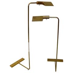 Pair of Cedric Hartman Multi Adjustable Brass Floor Lamps 1