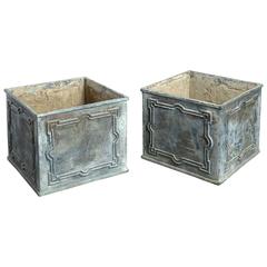 Antique 18th Century Pair of Georgian Lead Planters