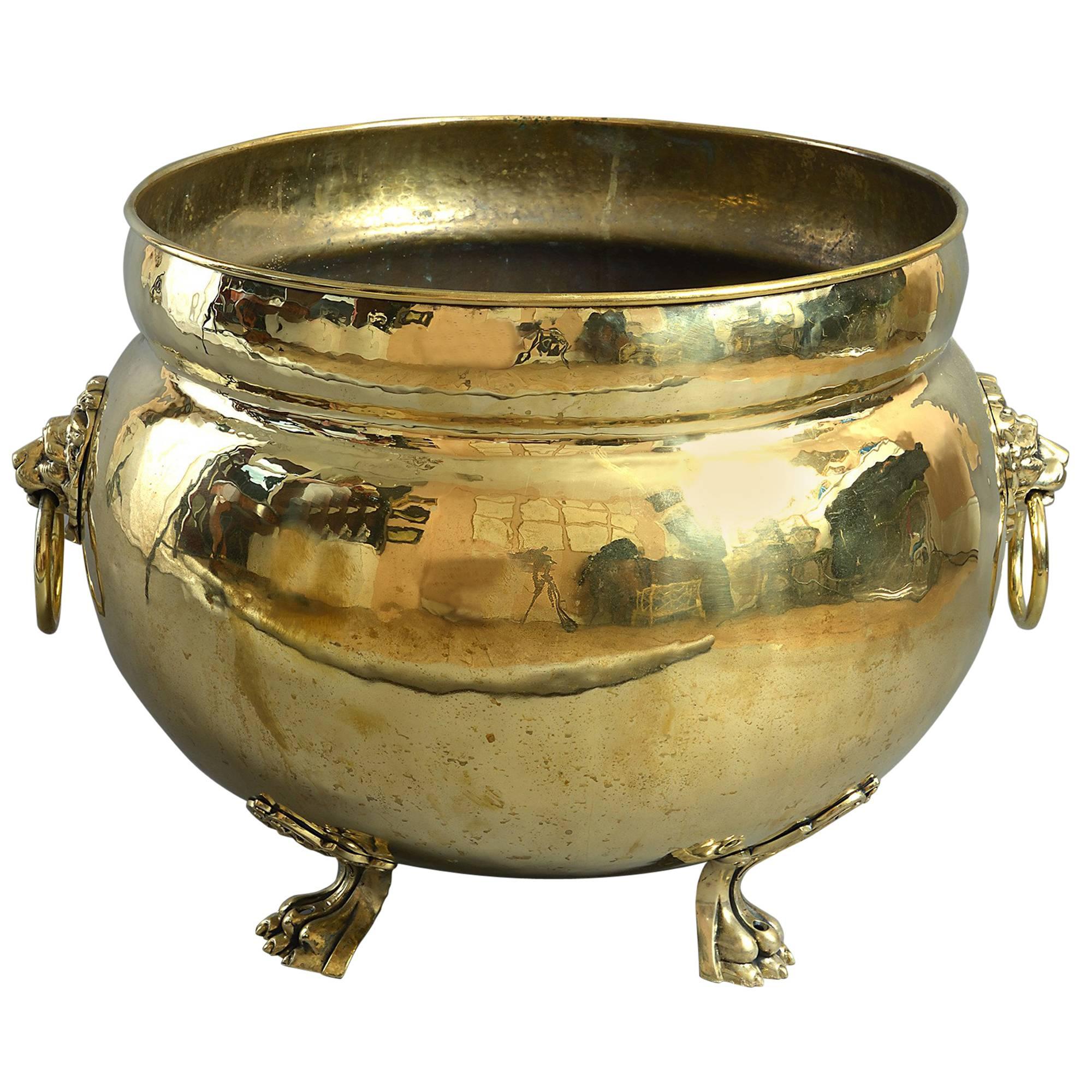 Large 19th Century Brass Planter or Wine Cooler