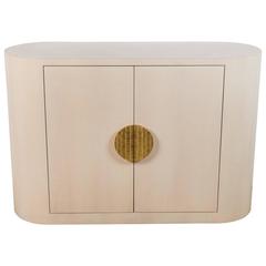 Italian Inspired 1970s Style Rounded Two-Door Cabinet