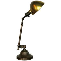 O.C. White Brass Industrial Table Lamp 5