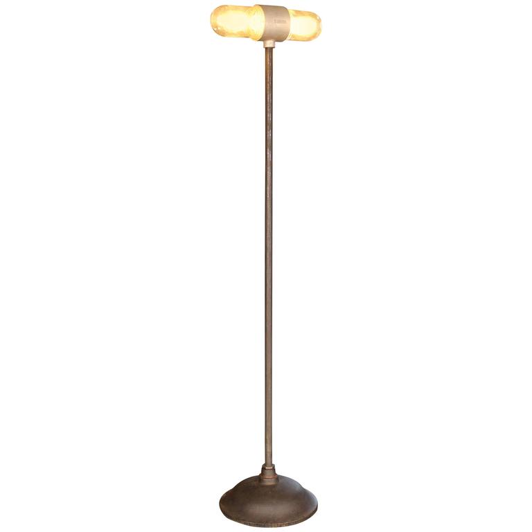 Stage Light Ghost Floor Lamp Cast Iron And Gl Two Headed Edison Stage Light Ghost Floor Lamp Cast Iron And Gl Two Headed Edison Bulbs For