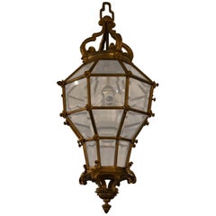 Antique French Gold Bronze Lantern 2