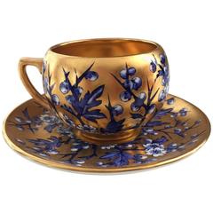 Coalport Porcelain Cup and Saucer, Mid-18th Century