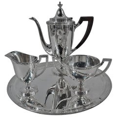 Tiffany Traditional Sterling Silver after Dinner Coffee Set on Tray