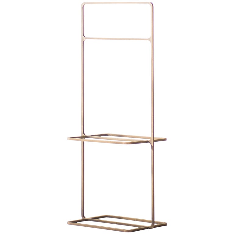 Minimal Magazine Rack in LaserCut Antiqued Brass at 1stDibs