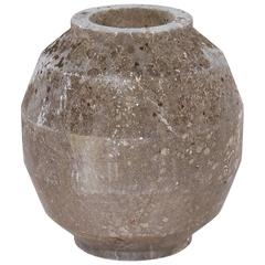 Small Weathered Belgian Blue Marble Facetted Planter 3