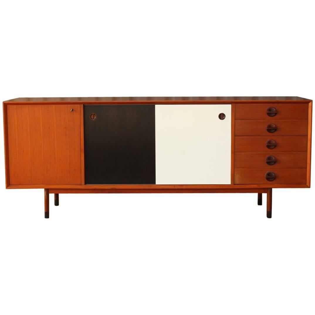 Danish Modern Credenza with Reversible Doors