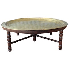 Vintage Brass Tray Coffee Table