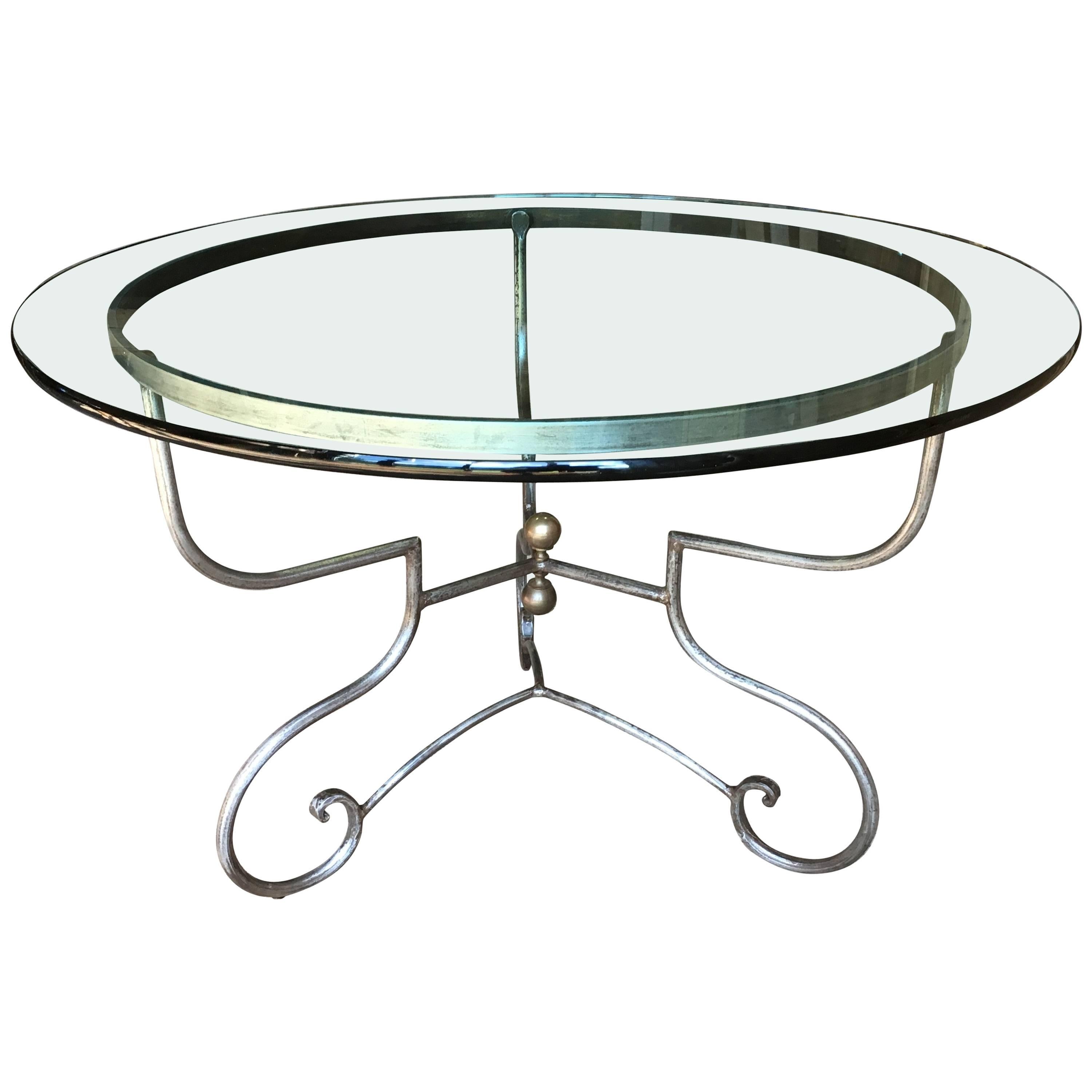 Provincial French Wrought Iron Centre Table, Pierre Deux, circa 1980