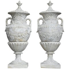 Pair of Grand Neoclassical Style Patio Urns