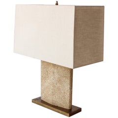 Vintage Travertine Table Lamp